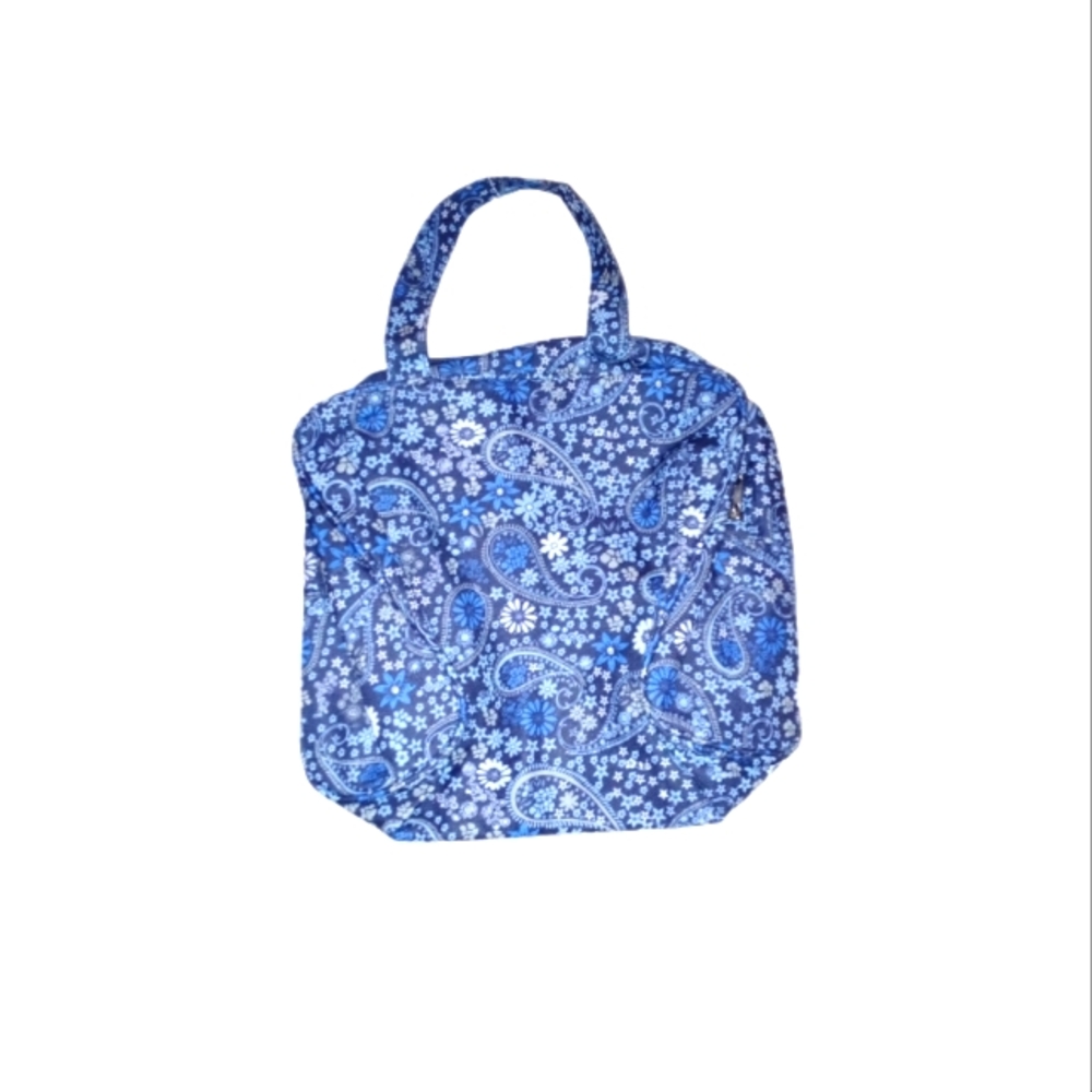 Blue paisley print bag